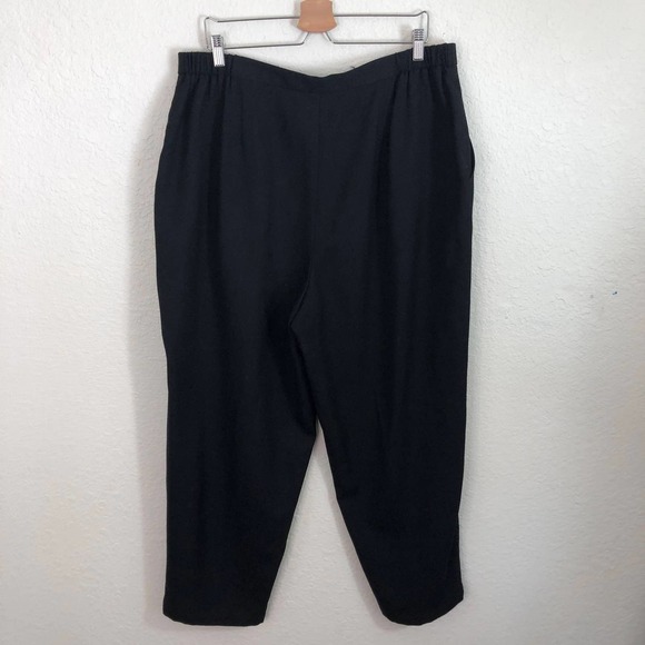 Eileen Fisher Black Straight Leg Pants - Picture 3 of 4